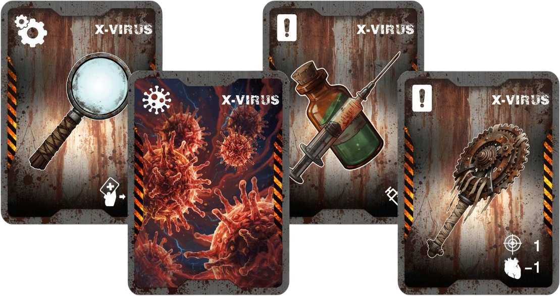 X-Virus cards and supplies